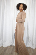 Load image into Gallery viewer, Pleated Top and Pant Set (Mocha)