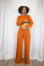Load image into Gallery viewer, Wide Leg Pleated Pant Set (Bright Rust)