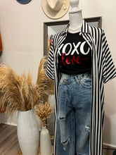 Load image into Gallery viewer, Striped Duster (Black)