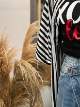 Load image into Gallery viewer, Striped Duster (Black)