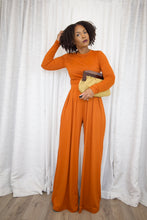 Load image into Gallery viewer, Wide Leg Pleated Pant Set (Bright Rust)
