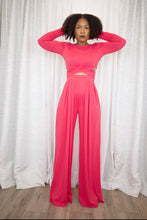 Load image into Gallery viewer, Criss Cross Top and Pant Set (Fuchsia)

