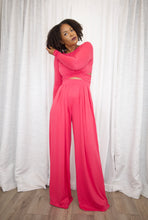 Load image into Gallery viewer, Criss Cross Top and Pant Set (Fuchsia)
