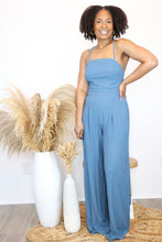 Load image into Gallery viewer, Wide Leg Jumpsuit (Blue)
