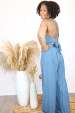 Load image into Gallery viewer, Wide Leg Jumpsuit (Blue)
