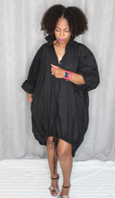 Load image into Gallery viewer, High-low Shirt Dress with Drawstring
