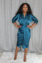 Load image into Gallery viewer, Button Down Satin Dress
