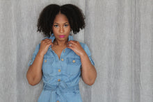 Load image into Gallery viewer, Short Sleeve Denim Jumpsuit
