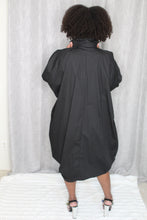 Load image into Gallery viewer, High-low Shirt Dress with Drawstring
