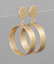 Load image into Gallery viewer, Flat Circle Dangle Earrings

