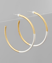 Load image into Gallery viewer, Two-tone Circle Hoops

