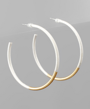 Load image into Gallery viewer, Two-tone Circle Hoops
