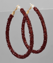 Load image into Gallery viewer, Crystal Cluster Teardrop Hoops
