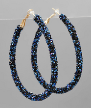 Load image into Gallery viewer, Crystal Cluster Teardrop Hoops
