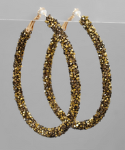 Load image into Gallery viewer, Crystal Cluster Teardrop Hoops
