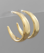 Load image into Gallery viewer, Tapered End Open Hoops
