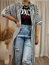 Load image into Gallery viewer, Striped Duster (Black)
