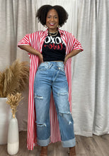 Load image into Gallery viewer, Striped Duster (Red)
