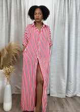 Load image into Gallery viewer, Striped Duster (Red)
