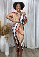 Load image into Gallery viewer, Print Off-Shoulder Ruched Dress
