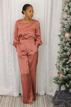 Load image into Gallery viewer, Satin Puff Sleeve Jumpsuit

